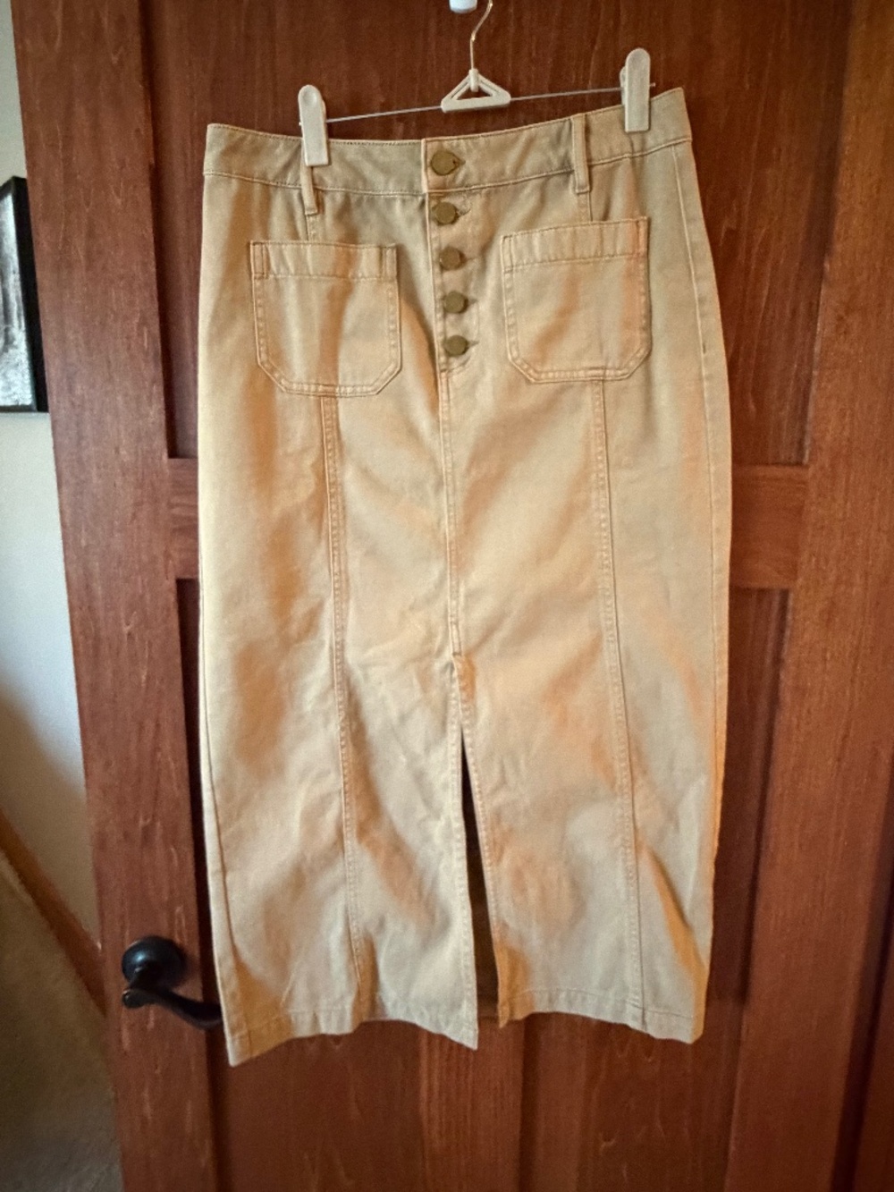 Loft Tan Denim Skirt Size 4